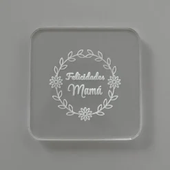 Sello para galletas Felicidades Mamá - Metacrilato grabado