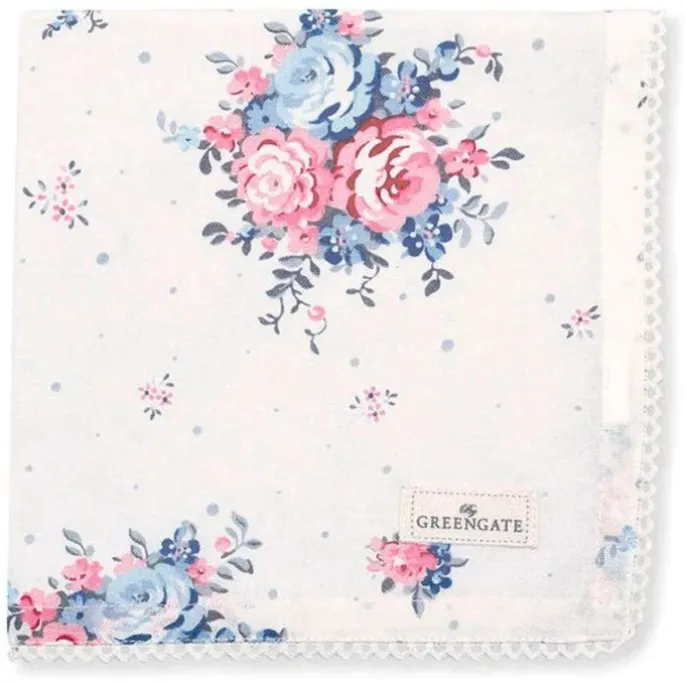 Servilleta de algodón con encaje Emely White - GreenGate