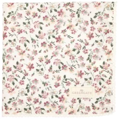 Servilleta de algodón con encaje Marie Petit Dusty Rose 40 cm - GreenGate