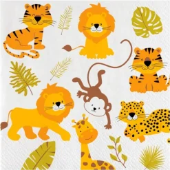 Servilletas de papel animales de la selva (20) - Conver Party