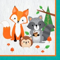 Servilletas de papel animales del bosque wild one (20) - Conver Party
