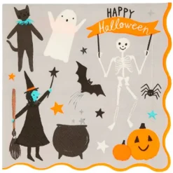Servilletas de papel con ondas Happy Halloween (16) - Meri Meri + REGALO mantel