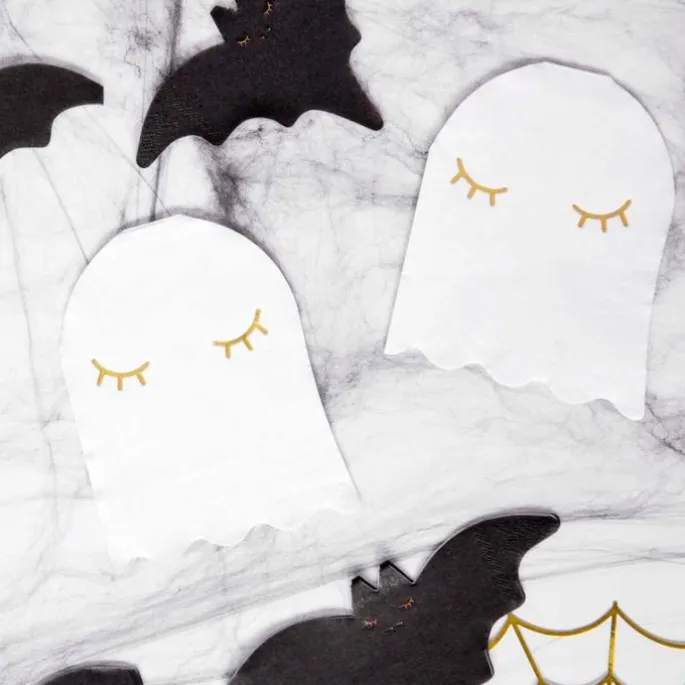 Servilletas de papel fantasmas Halloween (20) - PartyDeco