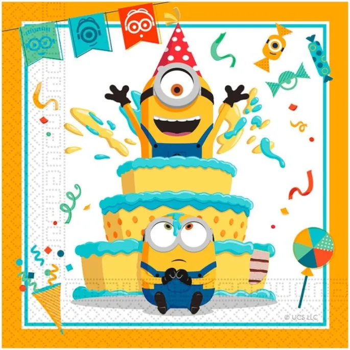 Servilletas de papel Minions (20) - Decorata Party