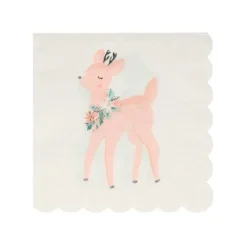 Servilletas de papel pequeñas cervatillo Navidad (16) - Meri Meri