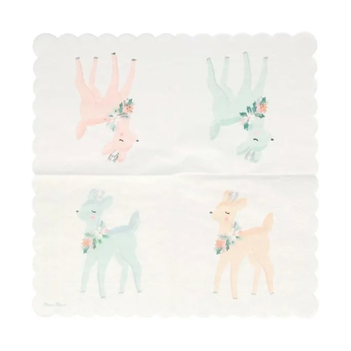 Servilletas de papel pequeñas cervatillo Navidad (16) - Meri Meri