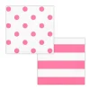 Servilletas de papel rayas y lunares rosas (16) - Creative Converting
