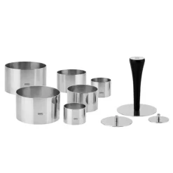 Set de 6 aros y un empujador para emplatar Formidable - Acero inoxidable - Gefu