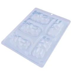 Set de moldes para chocolate 5 conejos de Pascua