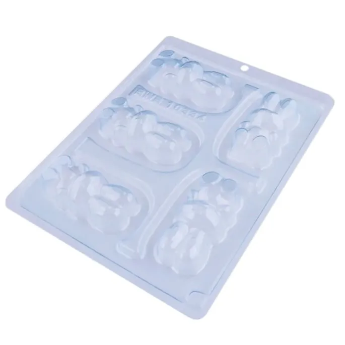 Set de moldes para chocolate 5 conejos de Pascua