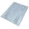Set de moldes para chocolate conejos de Pascua sentados 3D 7,5 cm