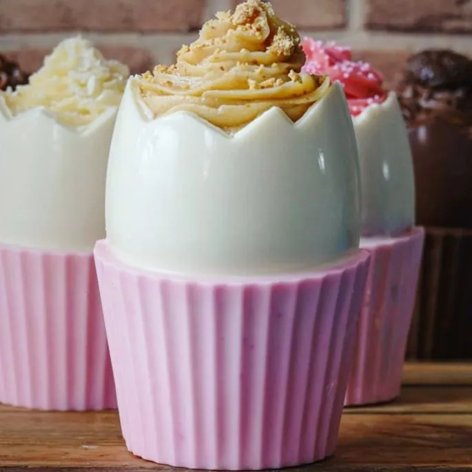 Set de moldes para chocolate huevo cupcake 3D