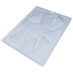 Set de moldes para chocolate 4 árboles de Navidad