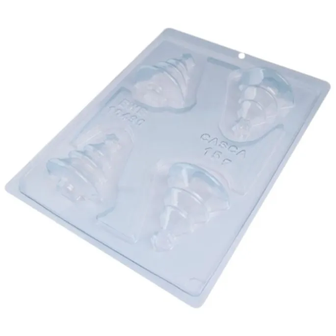 Set de moldes para chocolate 4 árboles de Navidad