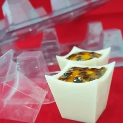 Set de moldes para chocolate 6 vasitos cuadrados