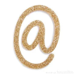Signo "@" acrílico dorado brillante - Meri Meri