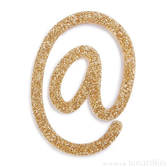 Signo "@" acrílico dorado brillante - Meri Meri