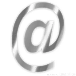 Signo "@" acrílico espejo plateado - Meri Meri