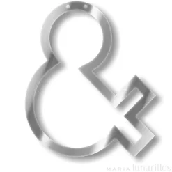 Signo "&" acrílico espejo plateado - Meri Meri