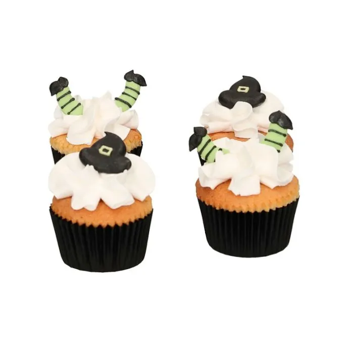 Sombreros y piernas de bruja de azúcar Halloween (18) - Sin gluten - Funcakes