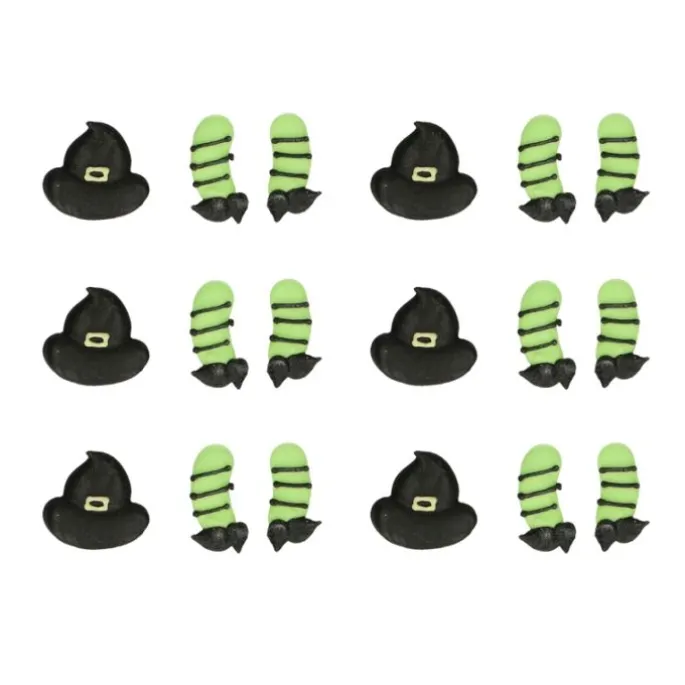 Sombreros y piernas de bruja de azúcar Halloween (18) - Sin gluten - Funcakes