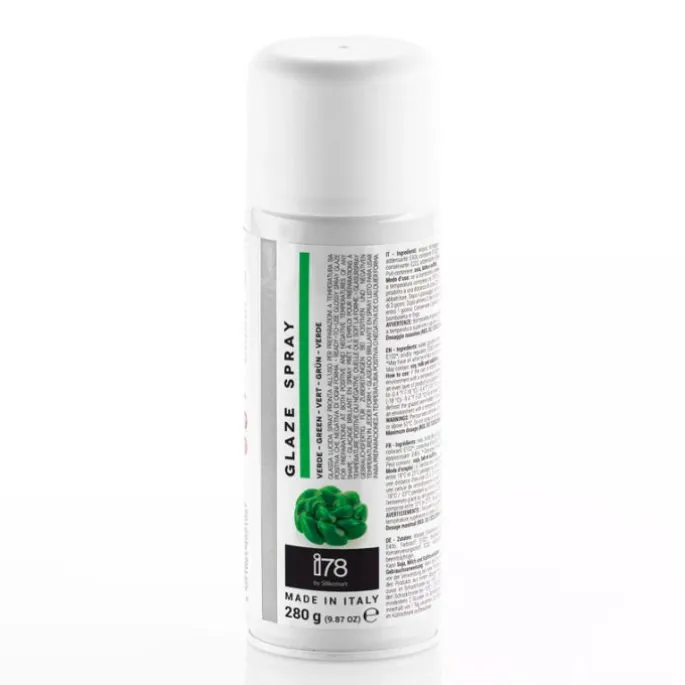 Spray abrillantador comestible (barniz) verde 280 g - Sin gluten - Silikomart