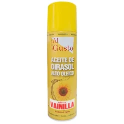 Spray antiadherente de aceite de girasol sabor vainilla 500 ml - Sin gluten - Aerosoles al Gusto