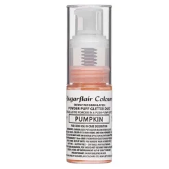 Spray de purpurina en polvo naranja calabaza 10 g - Sugarflair