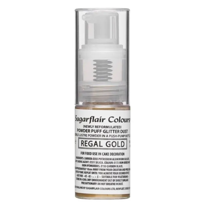 Spray de purpurina en polvo oro real 10 g - Sugarflair