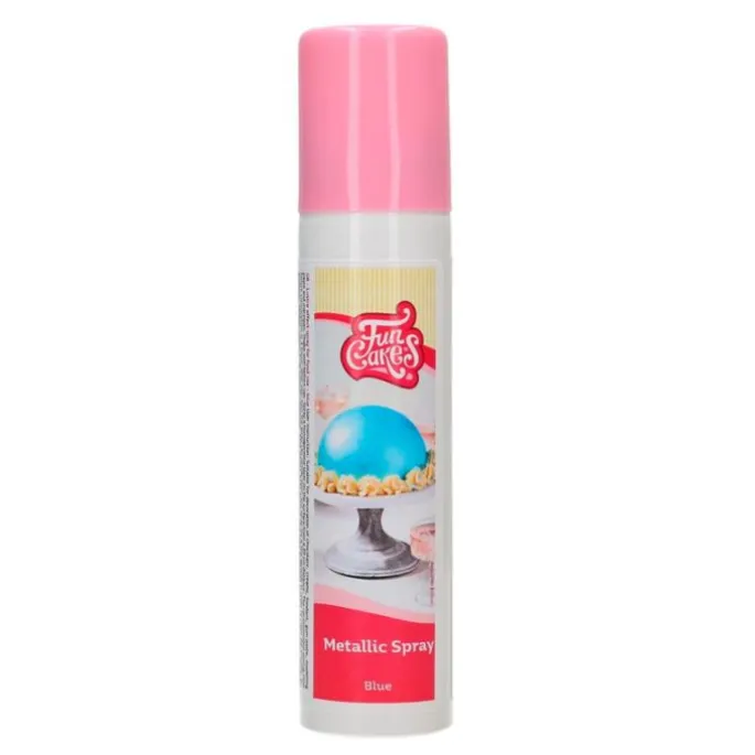 Spray efecto metalizado azul 100 ml - Funcakes