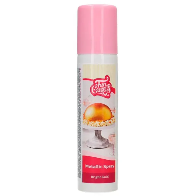 Spray efecto metalizado dorado 100 ml - Funcakes