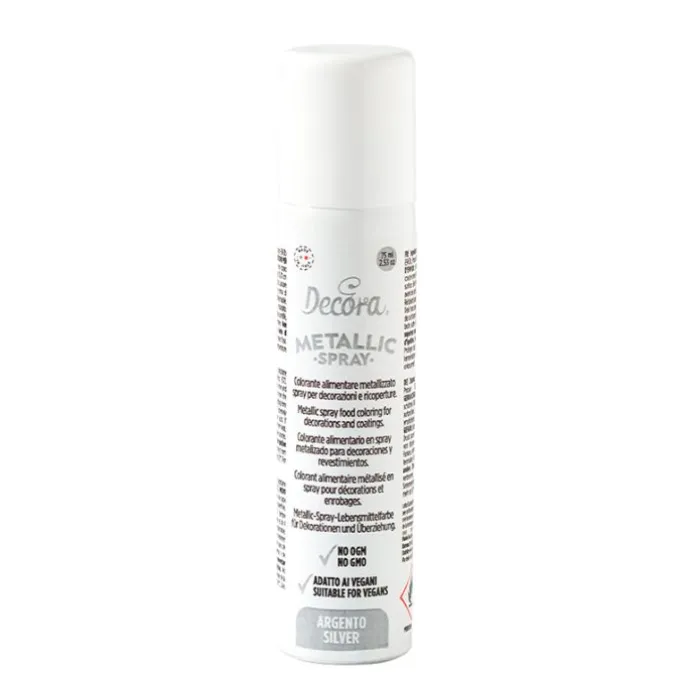 Spray metalizado plateado 75 ml - Decora