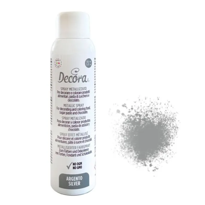 Spray metalizado plateado 150 ml - Decora