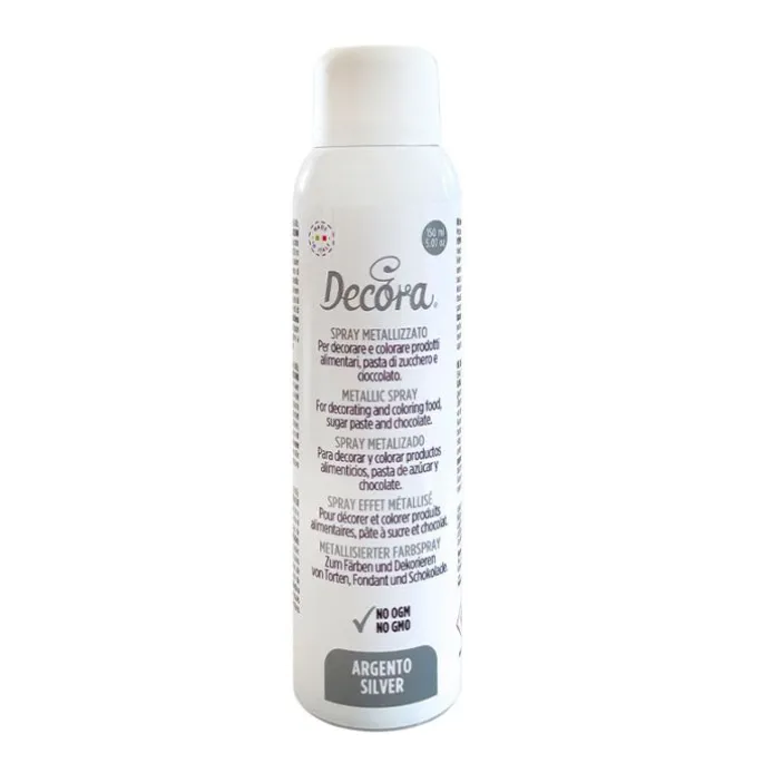 Spray metalizado plateado 150 ml - Decora
