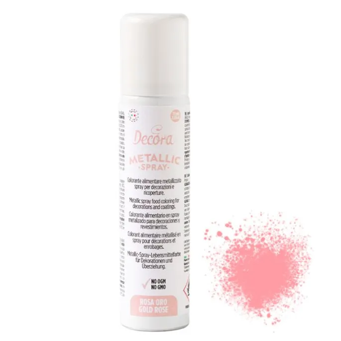 Spray metalizado rosa oro 75 ml - Decora
