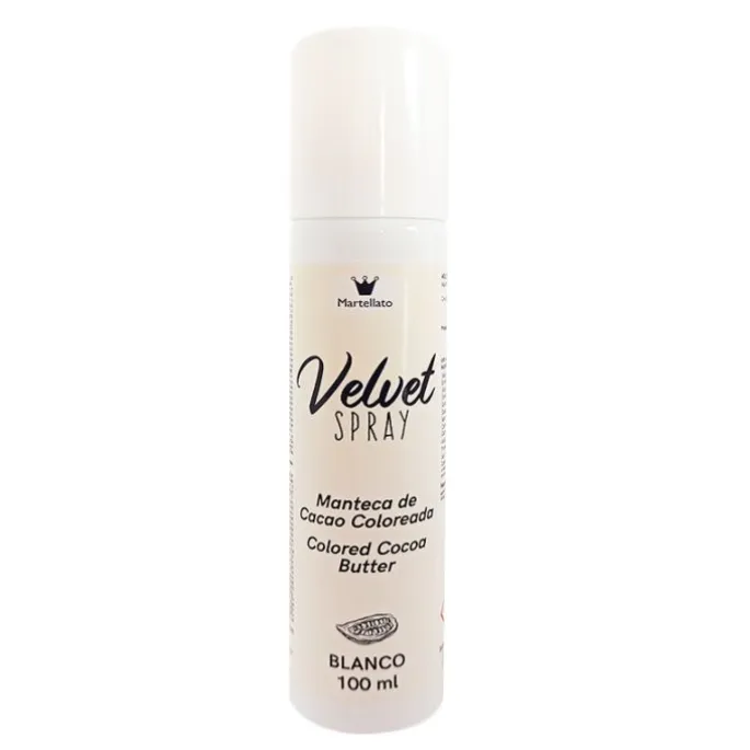 Spray Velvet efecto terciopelo blanco 100 ml - Sin gluten - Martellato