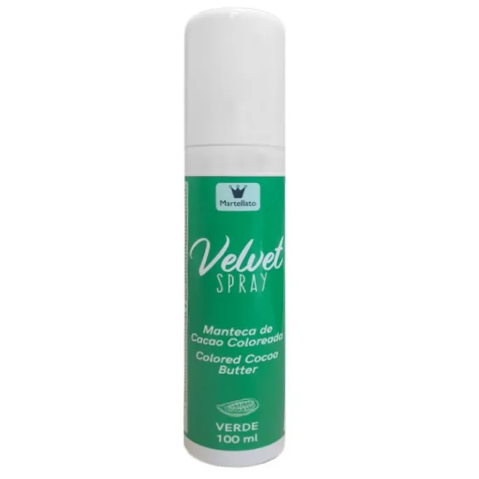 Spray Velvet efecto terciopelo verde 100 ml - Sin gluten - Martellato