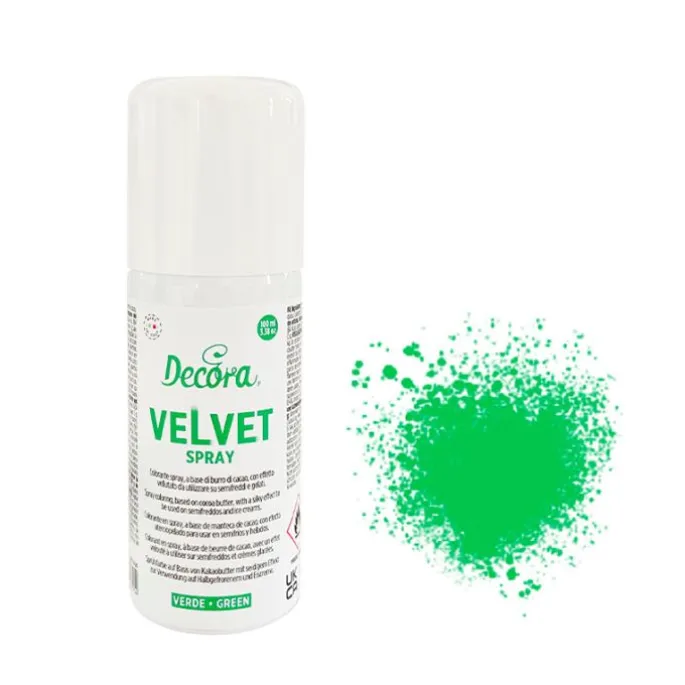 Spray Velvet efecto terciopelo verde 100 ml - Decora