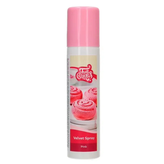 Spray Velvet efecto terciopelo rosa 100 ml - Funcakes
