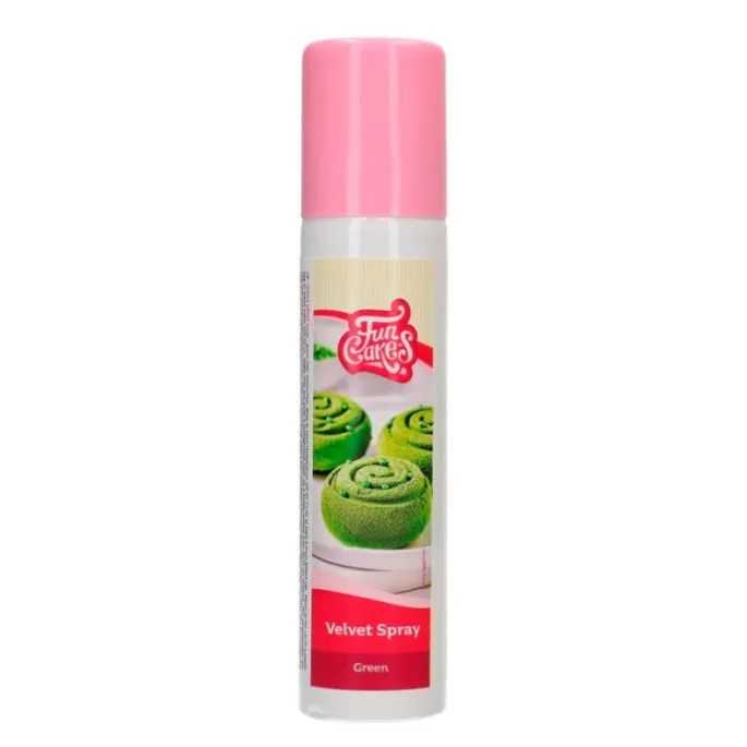 Spray Velvet efecto terciopelo verde 100 ml - Funcakes