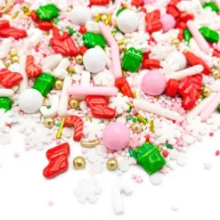 Sprinkles bastones, botas y regalos de Navidad Christmas Morning 90 g - Happy Sprinkles