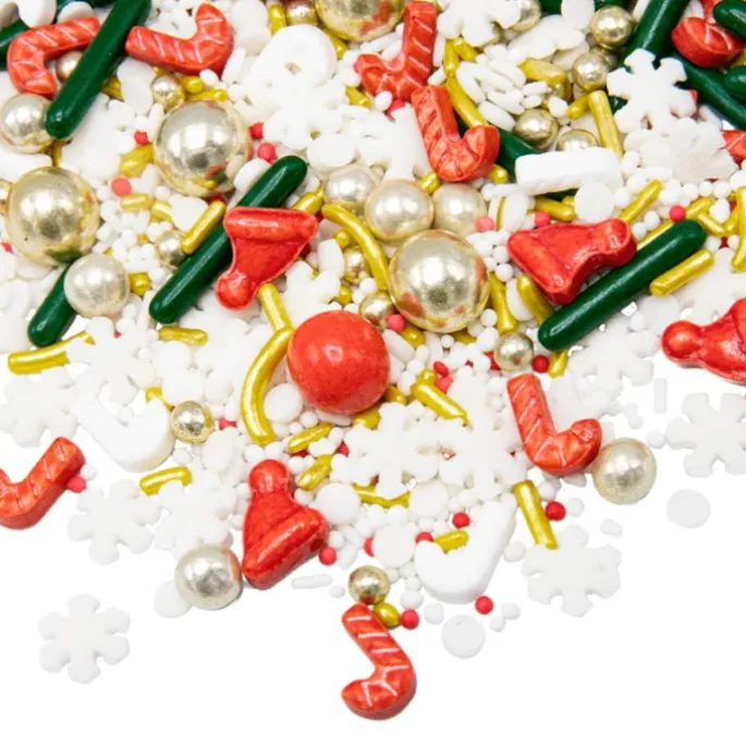 Sprinkles bastones y gorros de Navidad Wonderful Christmas Time 90 g - Happy Sprinkles