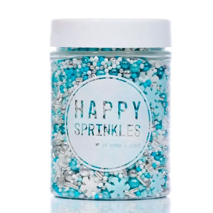 Sprinkles blanco, azul y plata Frost Queen 90 gr - Happy Sprinkles