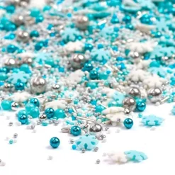 Sprinkles blanco, azul y plata Frost Queen 90 gr - Happy Sprinkles