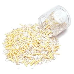 Sprinkles blanco, plateado y crema Peaches´nd Cream 90 g - Happy Sprinkles