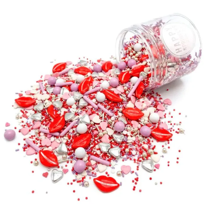 Sprinkles blanco, rojo y rosa I Love You 90 g - Happy Sprinkles