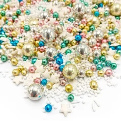 Sprinkles blanco y multicolor Magical Fireworks 90 g - Happy Sprinkles