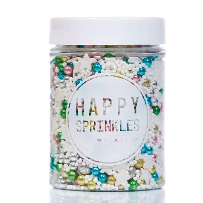 Sprinkles blanco y multicolor Magical Fireworks 90 g - Happy Sprinkles