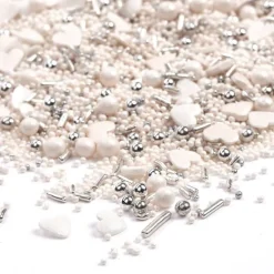 Sprinkles blanco y plata Happy Ever After 90 gr - Happy Sprinkles