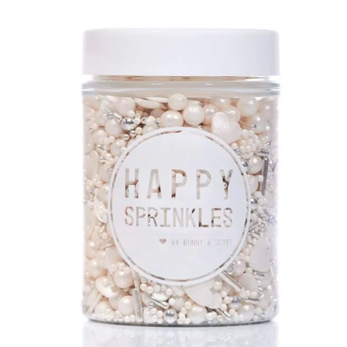 Sprinkles blanco y plata Happy Ever After 90 gr - Happy Sprinkles